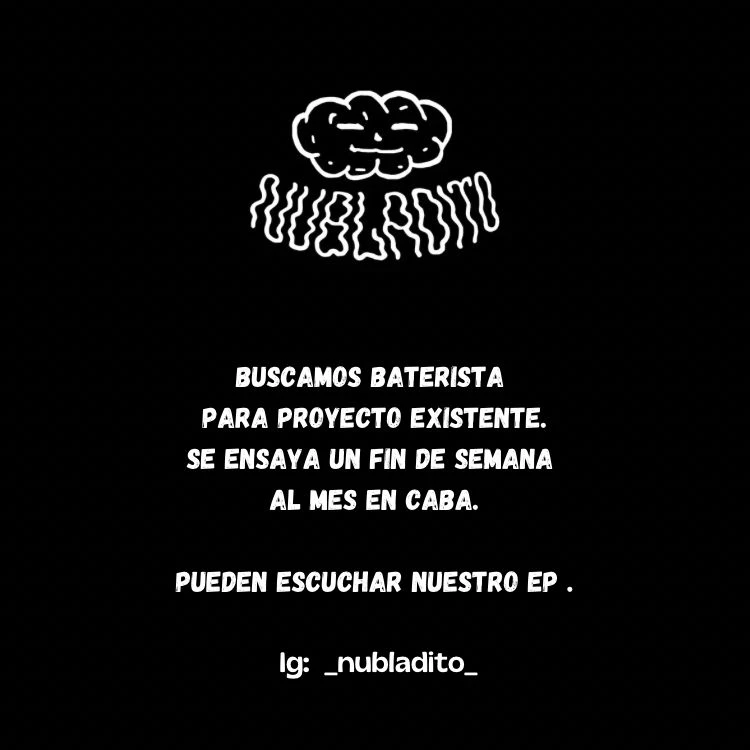flyer de la banda 'Nubladito'