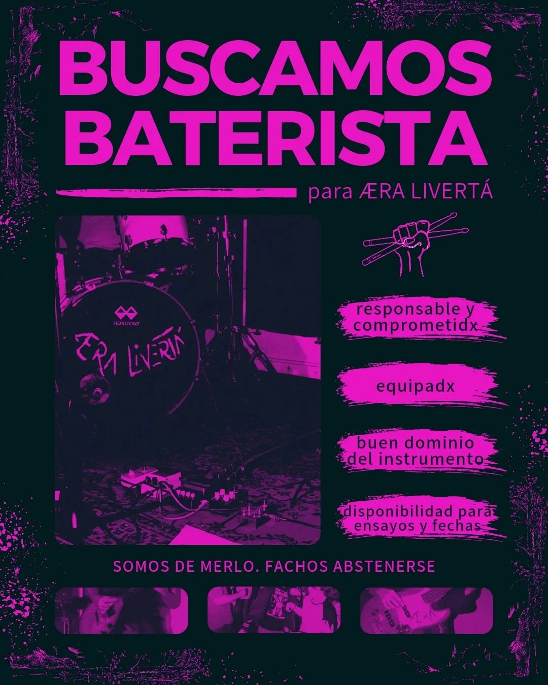 flyer de la banda 'Æra Livertá'
