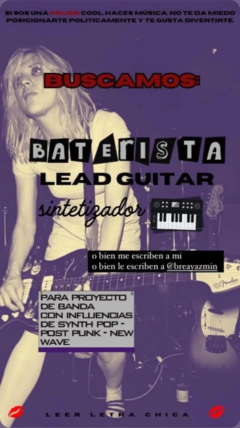 flyer de la banda 'Sin nombre'